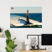 US-SCHNELLER ANGRIFF SUBMARINE - SSN-780 POSTER (Heimbüro)