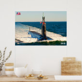 US-SCHNELLER ANGRIFF SUBMARINE - SSN-780 POSTER (Küche)