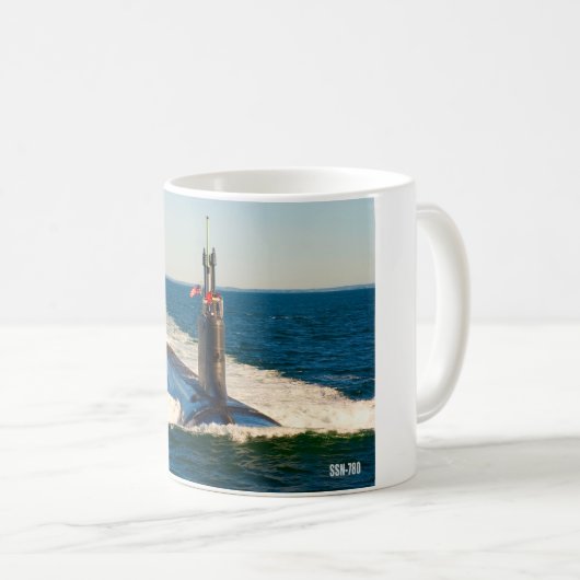 US-SCHNELLER ANGRIFF SUBMARINE - SSN-780-Tasse Kaffeetasse (VorderseiteRechts)