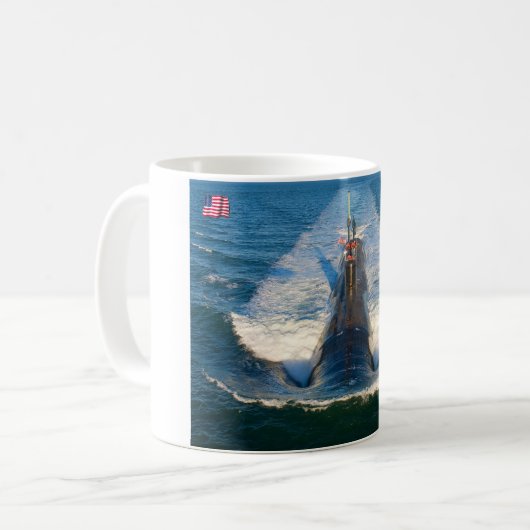 US-SCHNELLER ANGRIFF SUBMARINE - SSN-782-Tasse Kaffeetasse (Vorderseite Links)