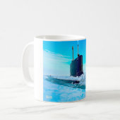 US-SCHNELLER ANGRIFF SUBMARINE - SSN-786-Tasse Kaffeetasse (Vorderseite Links)