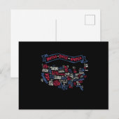 US-Schriftzug Postkarte (Vorne/Hinten)