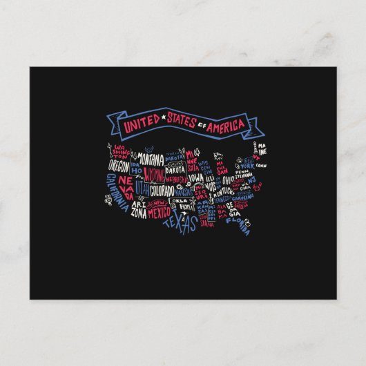 US-Schriftzug Postkarte (Vorderseite)