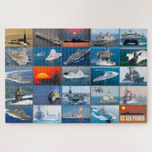 US-SEA-POWER - Montage der US-Marineschiffe Puzzle