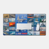 US-SEA-POWER - Montage der US-Marineschiffe Schreibtischunterlage (Tastatur & Maus)