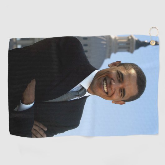 US-Senator, 44. US-Präsident Barack Obama Golfhandtuch (Horizontal)