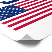 US-Shirt Frauen Männer Kinder amerikanische Flagge Poster (Ecke)
