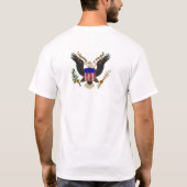 US-Siegel auf Schwarzem T-Shirt (Rückseite)