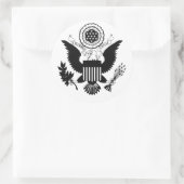 US-Siegel Runder Aufkleber (Tasche)