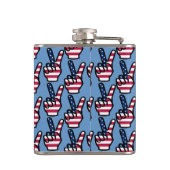 US-Siegeszeichen Flachmann (Rückseite)