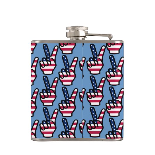 US-Siegeszeichen Flachmann (Rückseite)