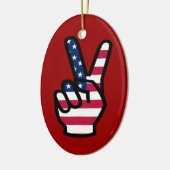 US-Siegeszeichen Keramik Ornament (Links)
