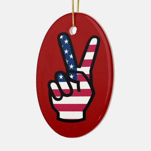 US-Siegeszeichen Keramik Ornament (Links)