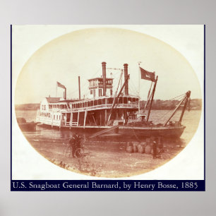 US-Snagboat "General Barnard" 1885 Poster