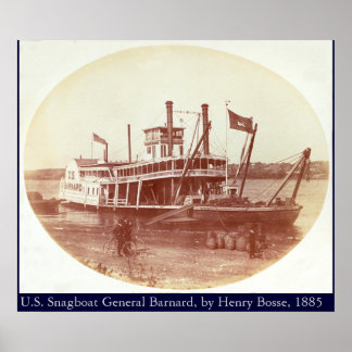 US-Snagboat "General Barnard" 1885 Poster