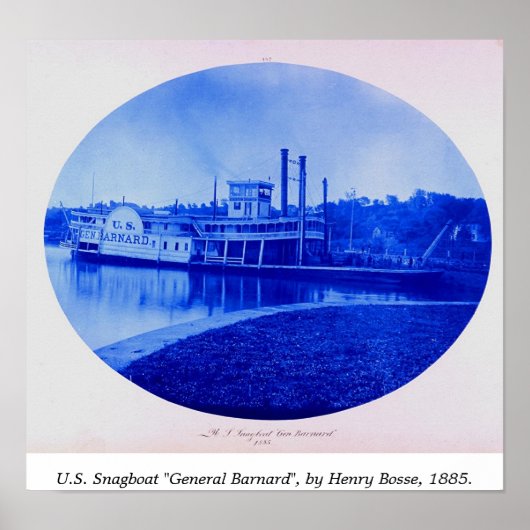 US-Snagboat "General Barnard" 1885 Poster (Vorne)