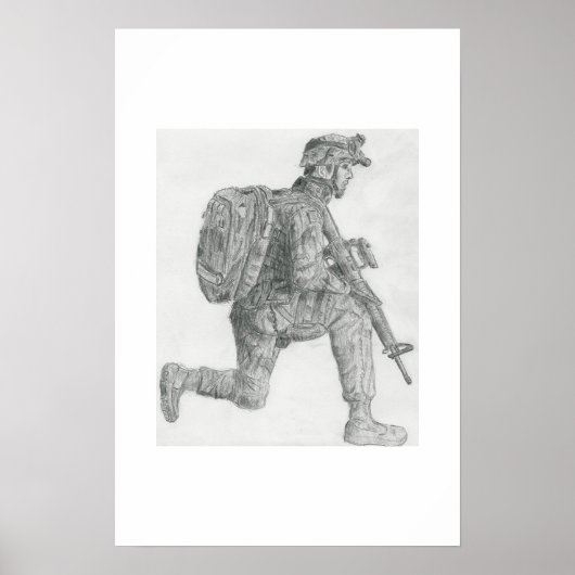 US-Soldat in Ruhe Poster (Vorne)