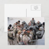 US-Soldaten beten - maßgeschneiderte Postkarte (Vorne/Hinten)