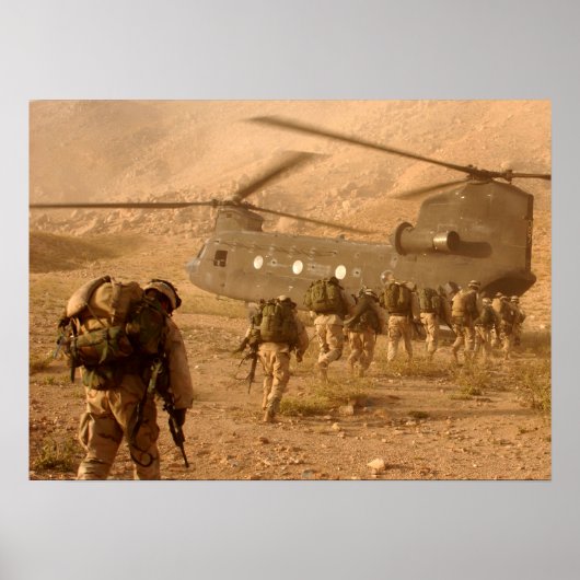 US-Soldaten der 10. Abteilung Bergbau in Afghanist Poster (Vorne)