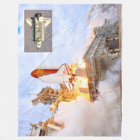 US SPACE SHUTTLE ENDEAVOR FLEECEDECKE (Vorderseite)