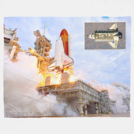 US SPACE SHUTTLE ENDEAVOR FLEECEDECKE (Vorderseite (Horizontal))