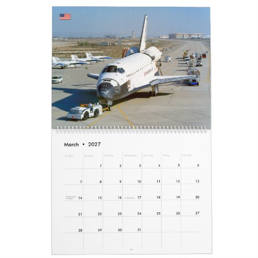 US SPACE SHUTTLE KALENDER (Mär 2027)