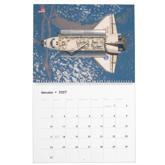 US SPACE SHUTTLE KALENDER (Jan 2027)