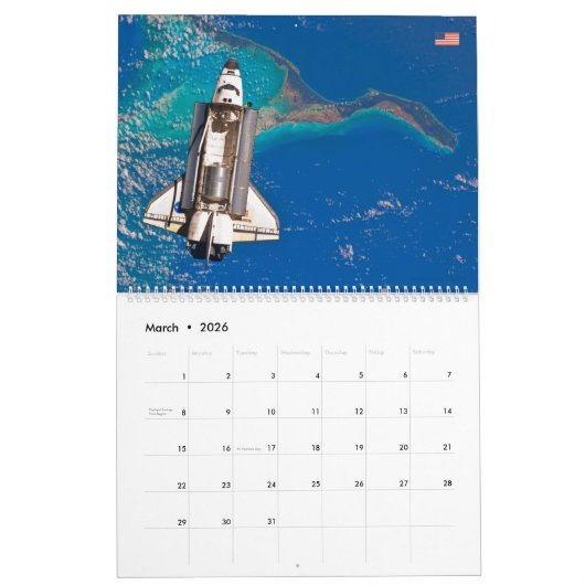 US SPACE SHUTTLE KALENDER (Mär 2026)