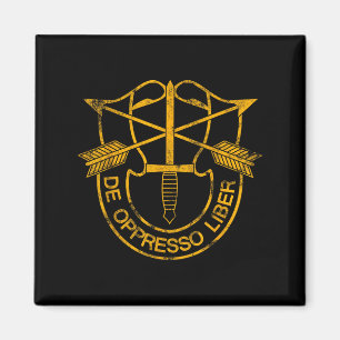 US Special Forces Veteran Logo Patriotic - De Oppr Magnet