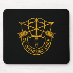 US Special Forces Veteran Logo Patriotic - De Oppr Mousepad
