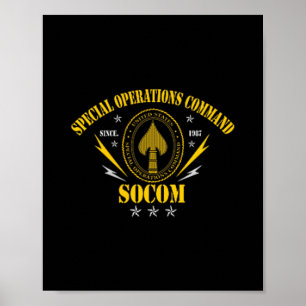 US Special Operations Command Socom Patriotic Vete Poster