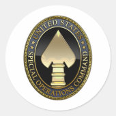 US-Spezialeinsatzkommando Runder Aufkleber (Vorderseite)