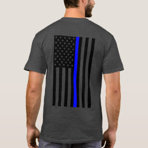 US Spyder Ryders - 2S Dünne blaue Linie Flagge T-Shirt