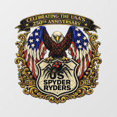 US Spyder Ryders - Aufkleber USA 250th (Blatt)