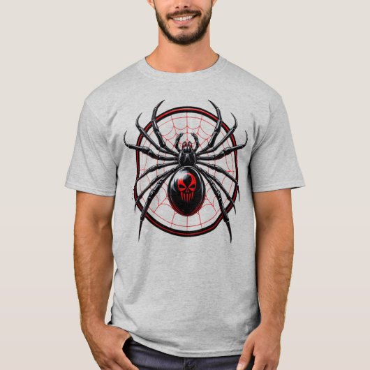 US Spyder Ryders - Black Widow Round Web Front T-Shirt (Vorderseite)