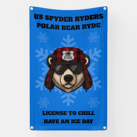 US SPYDER RYDERS - Eisbär Ryde Banner3 Banner (Vertikal)