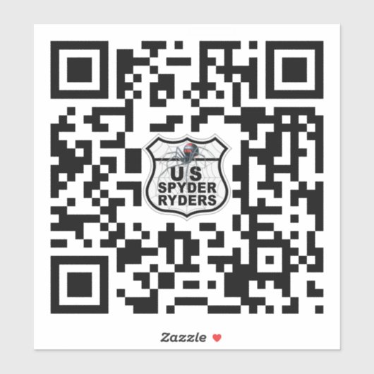 US Spyder Ryders - QR-Code-Vinyl-Aufkleber Aufkleber (Blatt)