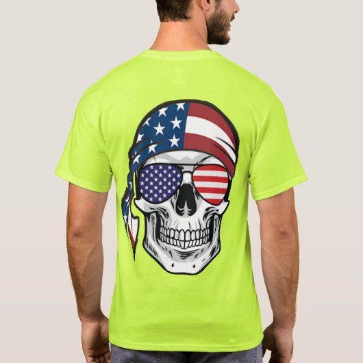 US Spyder Ryders - Skull RWB Back T-Shirt (Rückseite)
