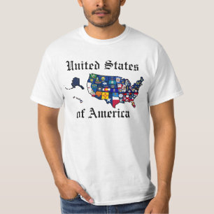 US-Staat kennzeichnet Karte T-Shirt