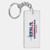 US-Staat Louisiana Monogram Acrylic Schlüsselanhän Schlüsselanhänger (Vorderseite links)