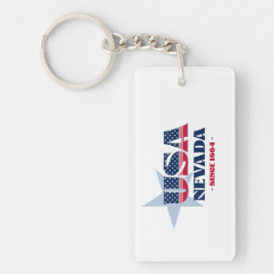 US-Staat Nevada Monogram Acrylic Schlüsselanhänger