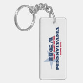 US-Staat Pennsylvania Monogram Acrylic Schlüsselan Schlüsselanhänger (Vorderseite links)