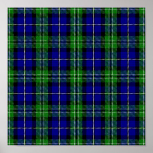 US-Staat Tartan - Louisiana - Digitaler Download Poster (Vorne)