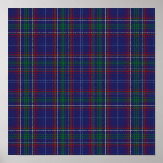 US-Staat Tartan - Massachusetts - Digitaler Downlo Poster (Vorne)