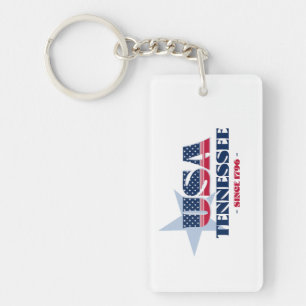 US-Staat Tennessee Monogram Acryllic Schlüsselanhä Schlüsselanhänger