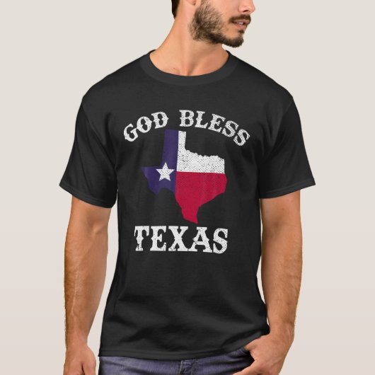 US-Staat Texas Flag Texan God Bless Texas T Shirt (Vorderseite)
