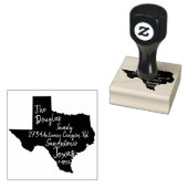 US-Staat Texas Map Rücksendeadresse Holzkunst Gummistempel (Stempel)