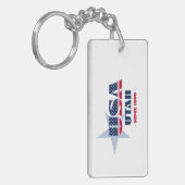 US-Staat Utah Monogram Acrylic Schlüsselanhänger (Vorderseite links)