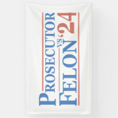 US-Staatsanwalt Vs Felon American Election 2024 T Banner (Vertikal)
