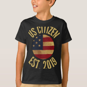 US-Staatsbürgerschaft 2019 Gif Amerikanische Flagg T-Shirt